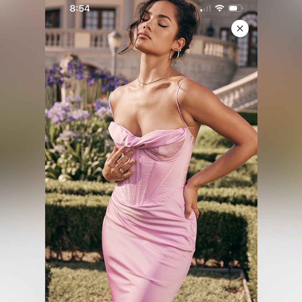 House of CB Pink charmaine Corset Dress
